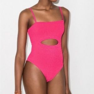 Hunza G pink Lara one piece (one size fits all)